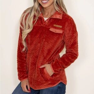 Simply Southern Simply Soft Pullover for Women in Spice Orange